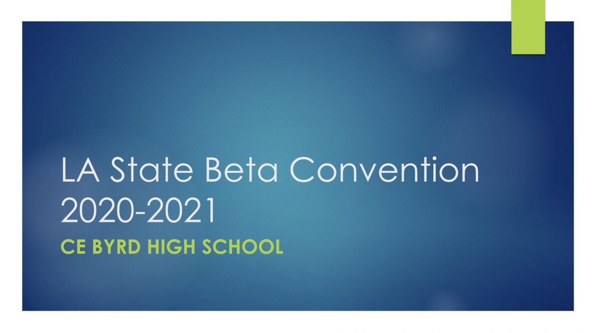 Jackets in the News 20/21 La State Beta Convention Winners CE Byrd