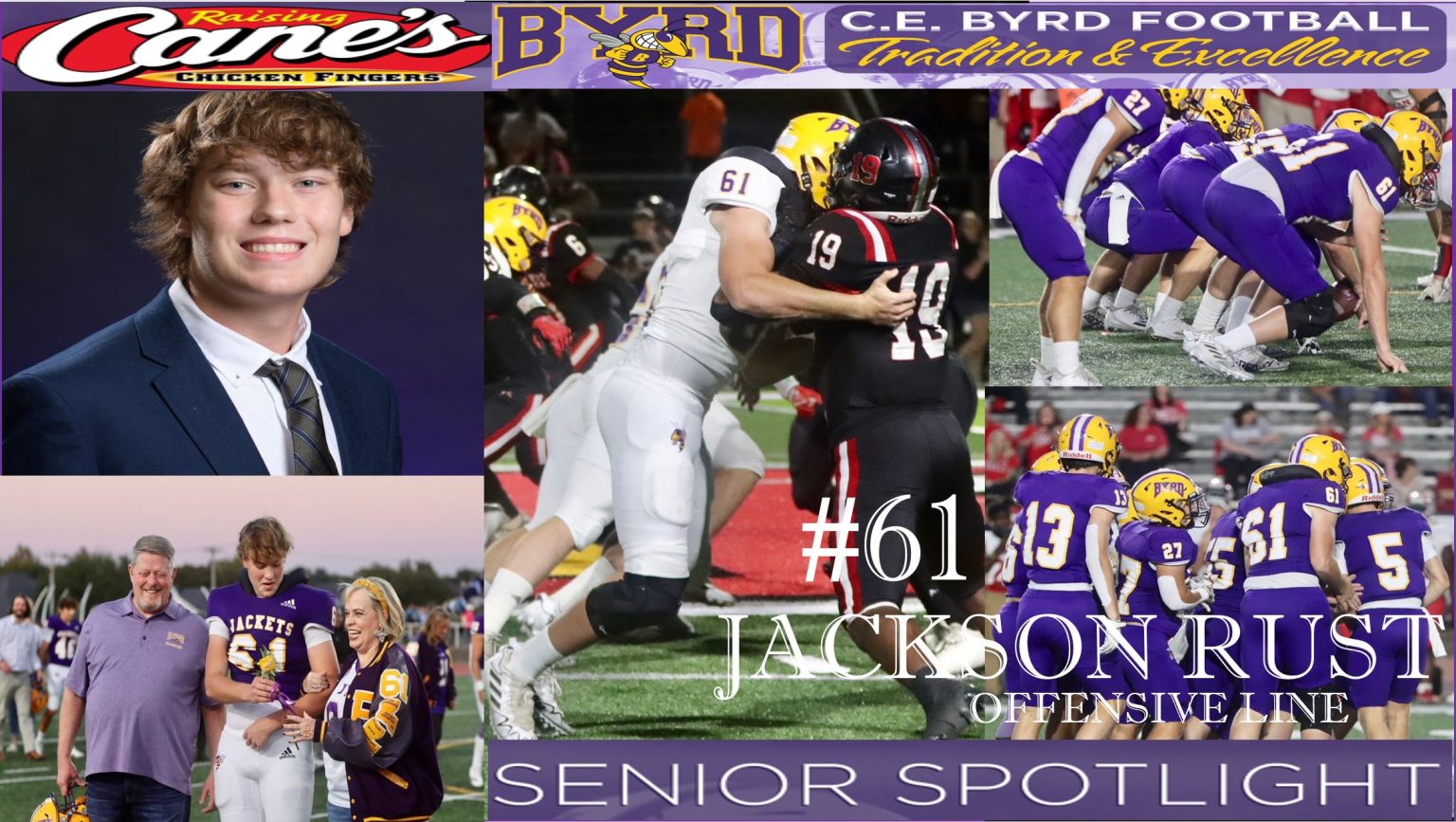 2022 Raising Cane’s Senior Spotlight 61 Jackson Rust CE Byrd High School