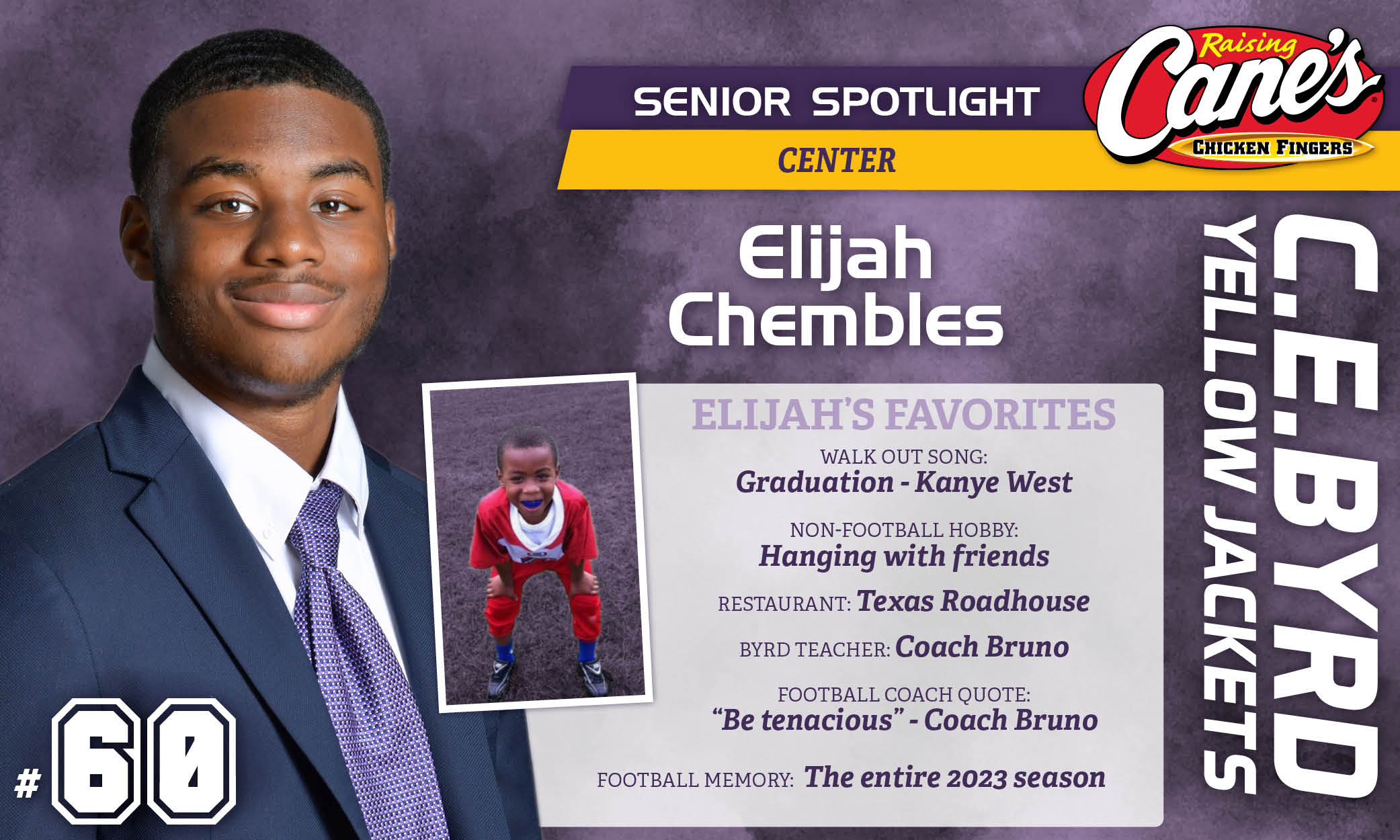 Featured image for “2024 Raising Cane’s Senior Spotlight – #5 Elijah Chembles”