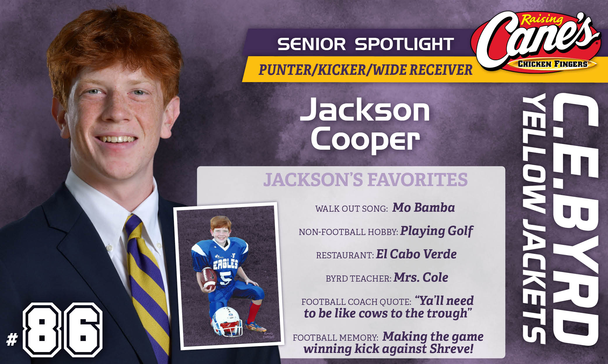 Featured image for “Raising Cane’s Senior Spotlight #7 – Jackson Cooper”