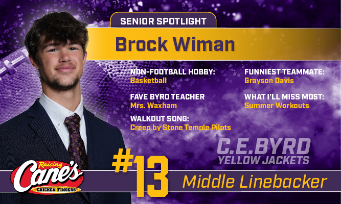 Featured image for “Raising Cane’s Senior Spotlight – No. 13 Brock Wiman”