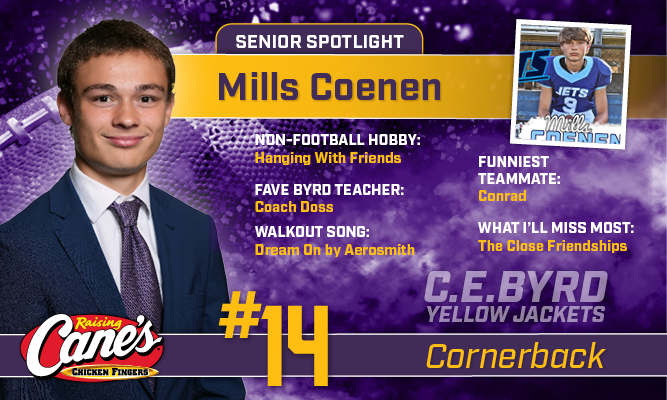 Featured image for “Raising Cane’s Senior Spotlight – No. 14 Mills Coenen”