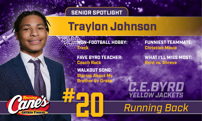 Featured image for βRaising Cane’s Senior Spotlight – No. 20 Traylon Johnsonβ